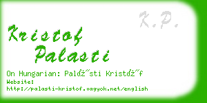 kristof palasti business card